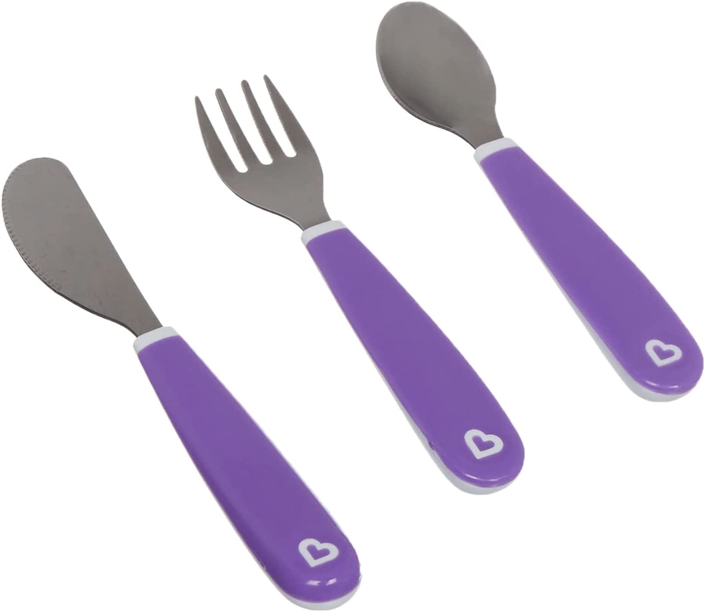 Munchkin Splash Fork Knife Spoon 3Pk Purple Munchkin Yallatoys