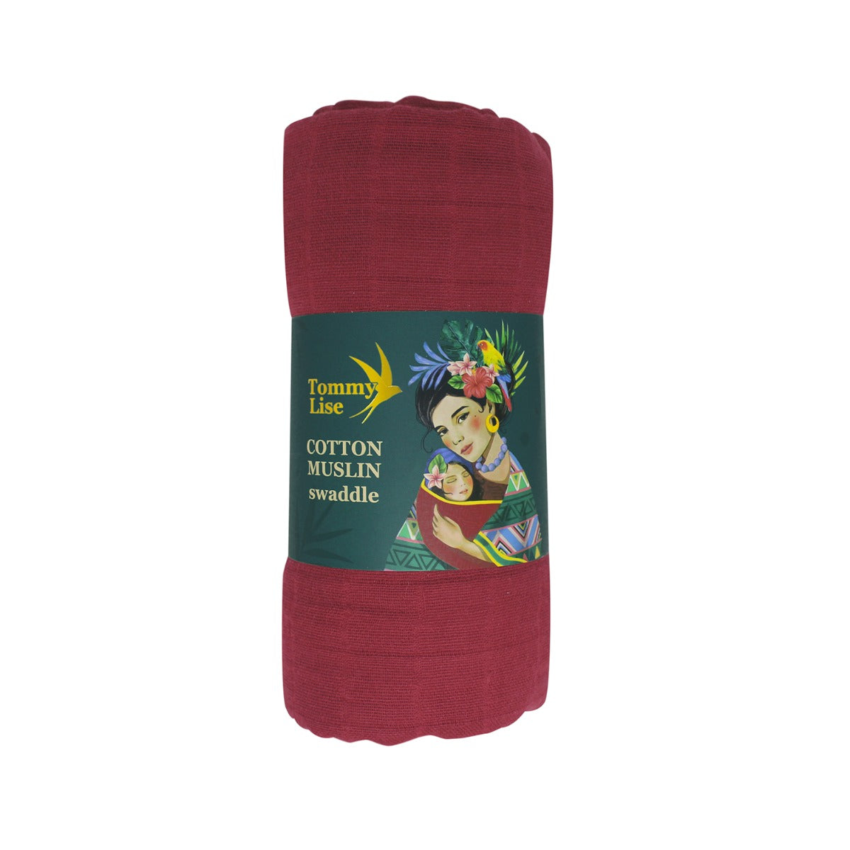 Tommy Lise Muslin Swaddle -  Marsala (120x120cm) Tommy Lise Yallatoys