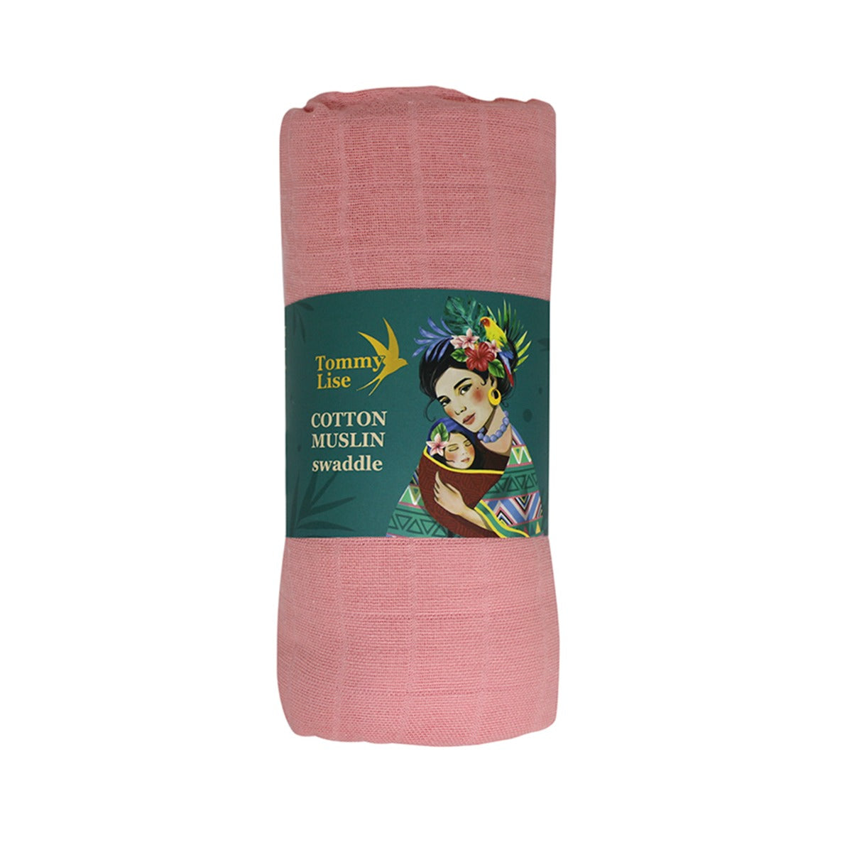 Tommy Lise Muslin Swaddle  Coral Almond 120X120Cm Tommy Lise Yallatoys