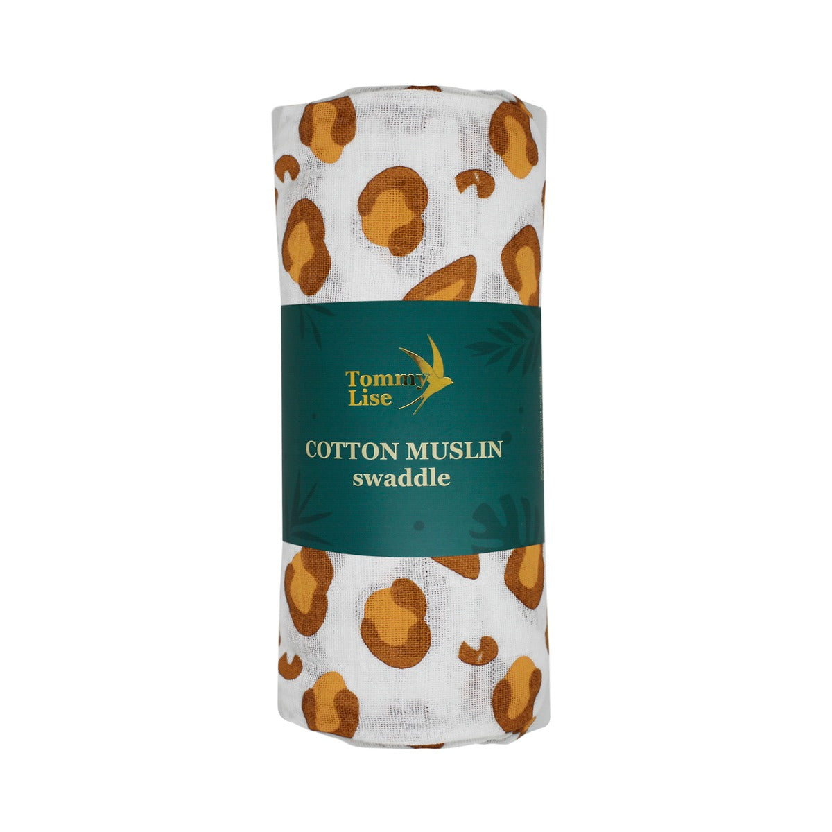 Tommy Lise Muslin Swaddle - White Leopard (120x120cm) Tommy Lise Yallatoys