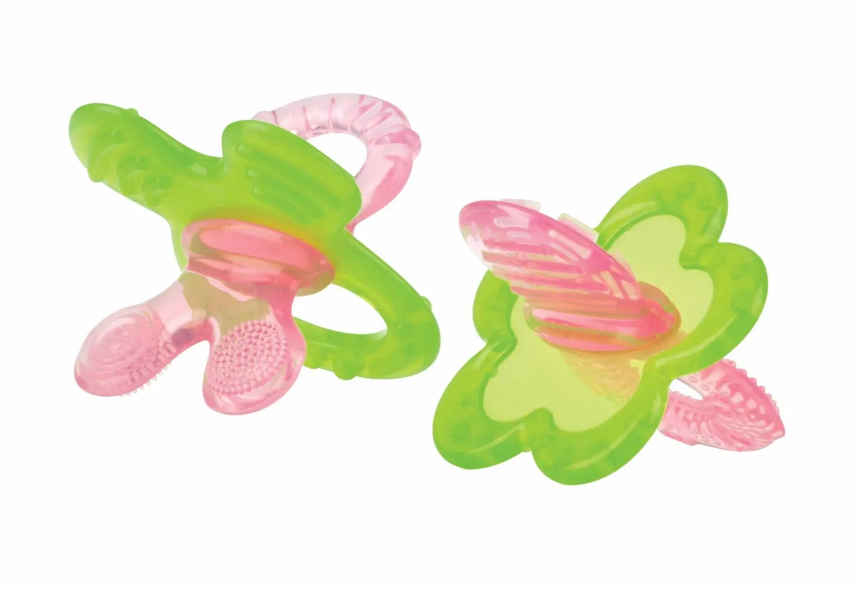 Nuby Silicone Chewbie With Bristles Pink & Green Nuby Yallatoys