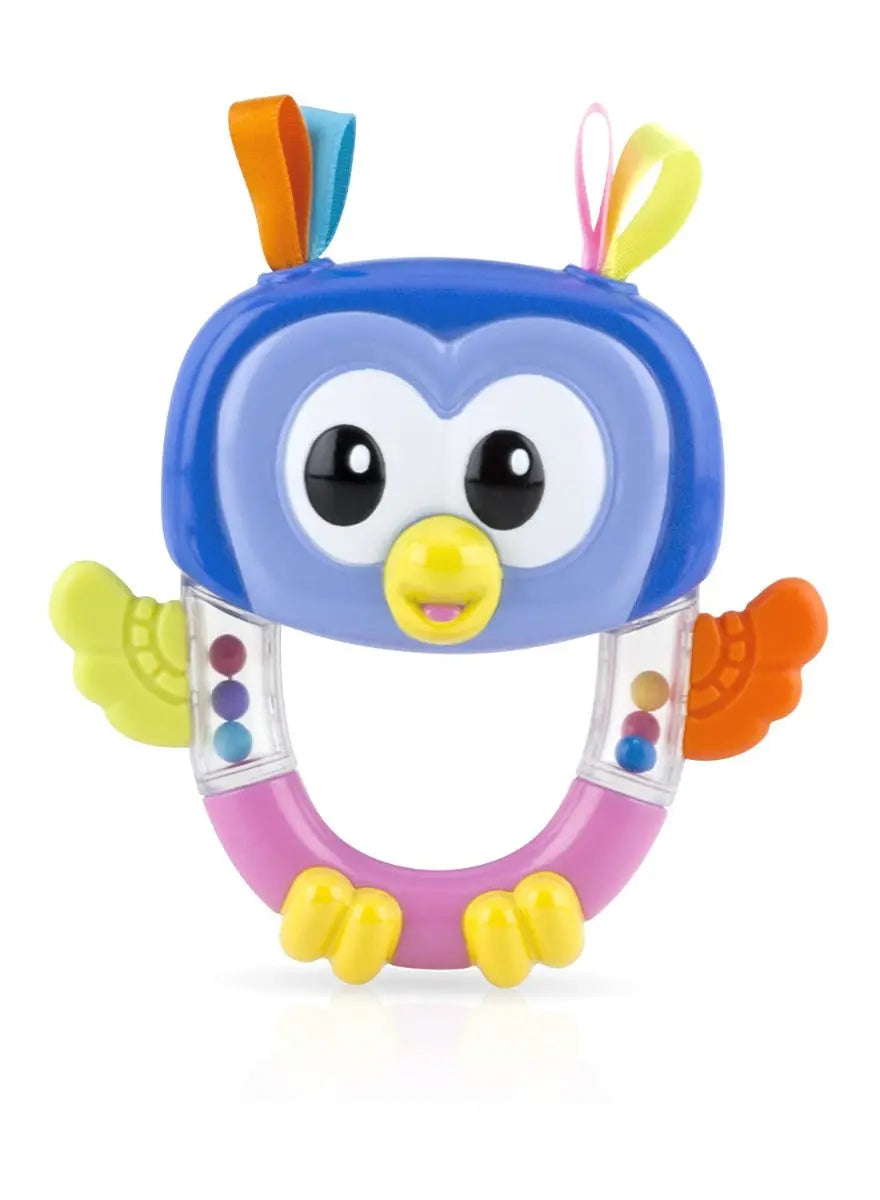 Nuby  Rattle Pals Teether Purple Owl Nuby Yallatoys