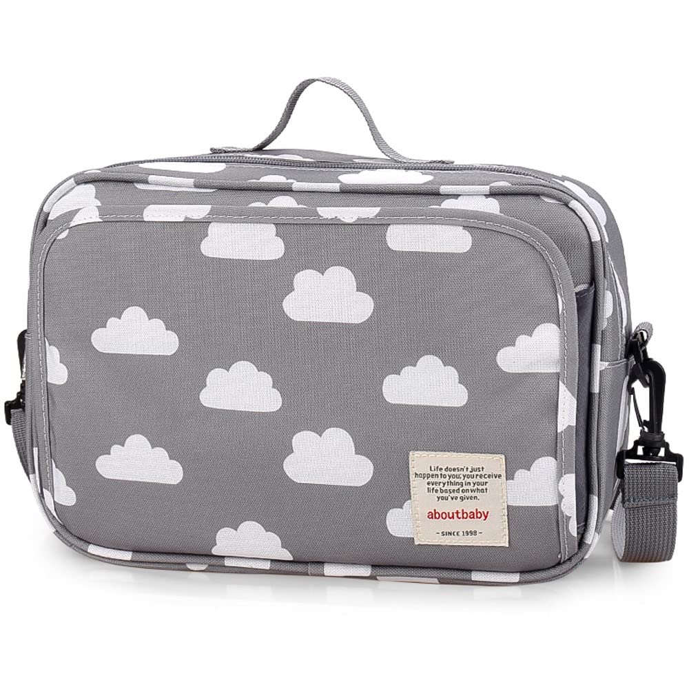 Little Story  Baby Diaper Changing Clutch Kit Grey Clouds Little Story Yallatoys