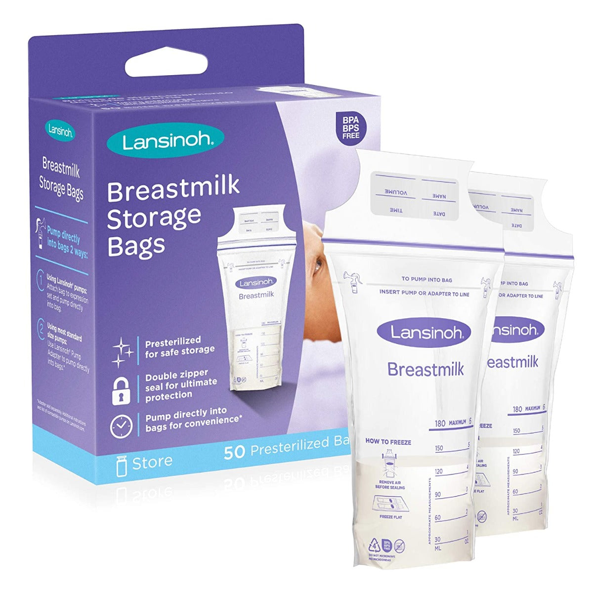 Lansinoh  50 Breastmilk Storage Bags Lansinoh Yallatoys