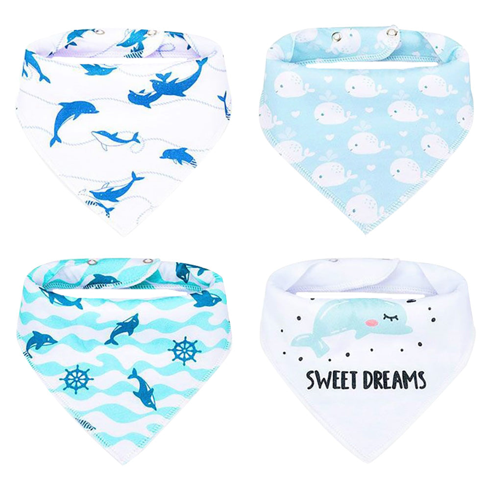Little Story  Bandana Drool Bibs Set Of 4 Pirates Little Story Yallatoys