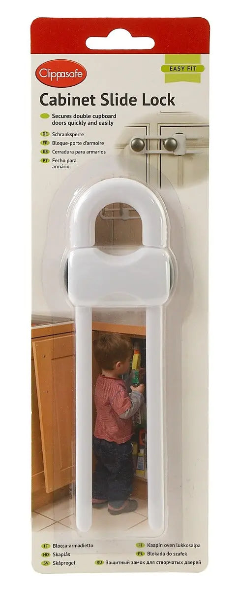 Clippasafe Cabinet Slide Lock New Style Clippasafe Yallatoys