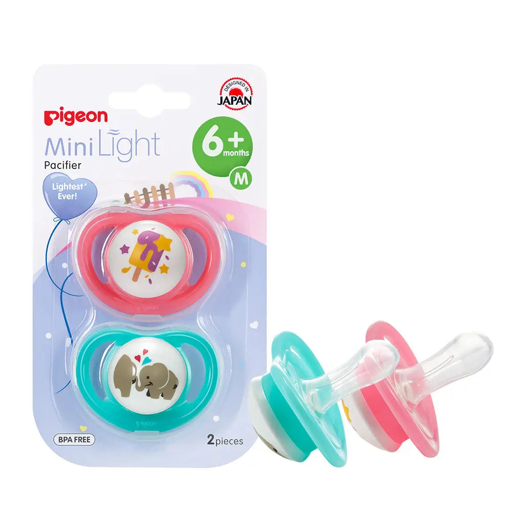 Pigeon Minilight Pacifier Double M  Girl Ice Cream & Elephant Pigeon Yallatoys