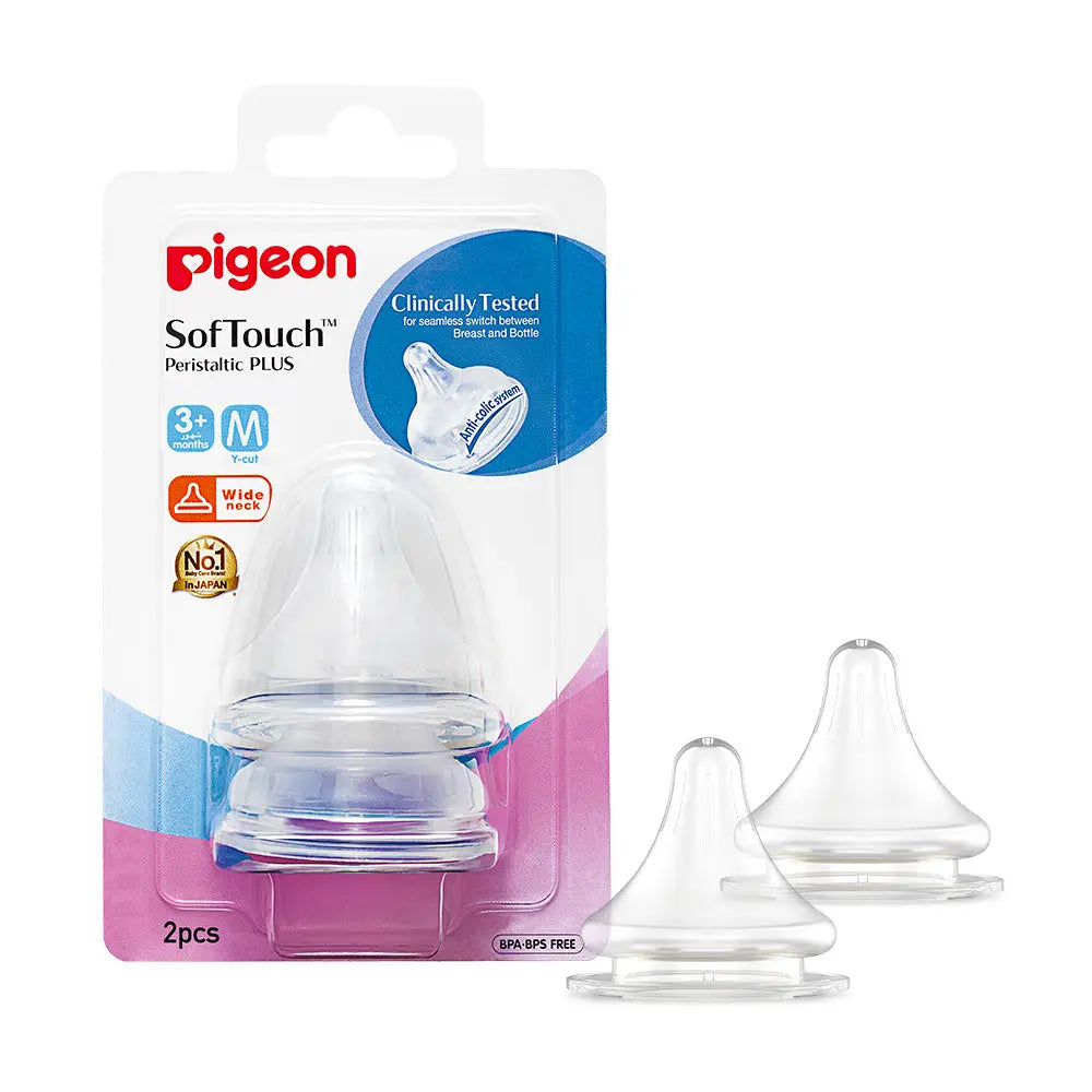 Pigeon Softouch Wn Nipple(M  2Pc Blister Pigeon Yallatoys