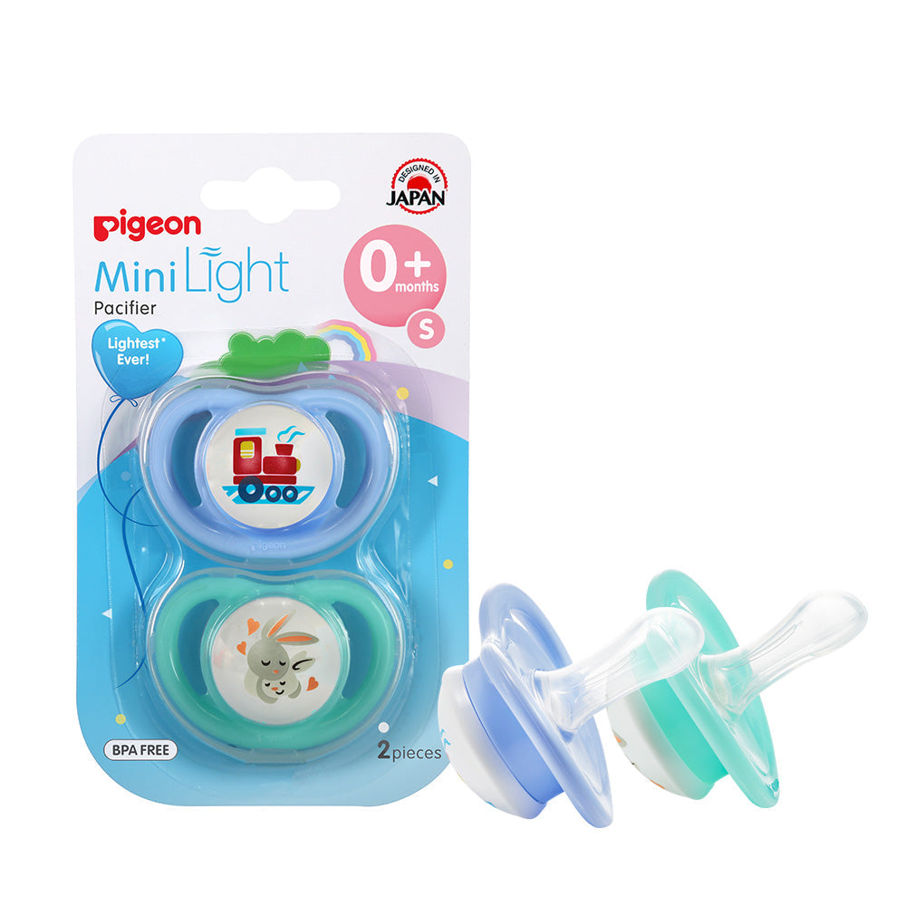 Pigeon Minilight Pacifier Double S  Boy Train & Rabbit Pigeon Yallatoys