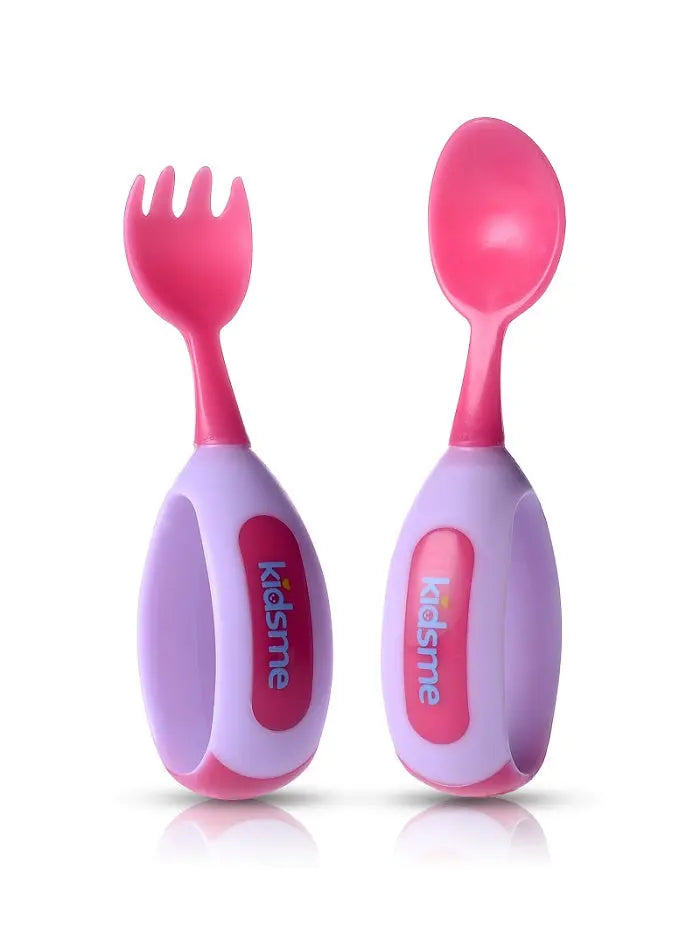 Kidsme Toddler Spoon And Fork Set Lavender Kidsme Yallatoys