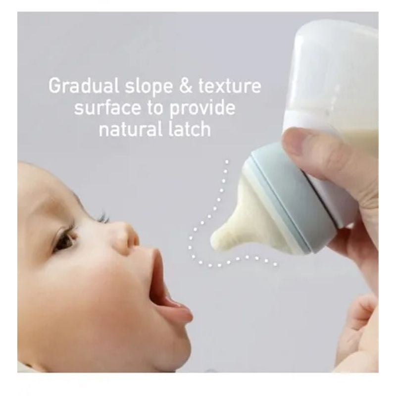 Marcus N Marcus  Silicone Angled Feeding Bottle And Spoon Set  Mint Marcus & Marcus Yallatoys