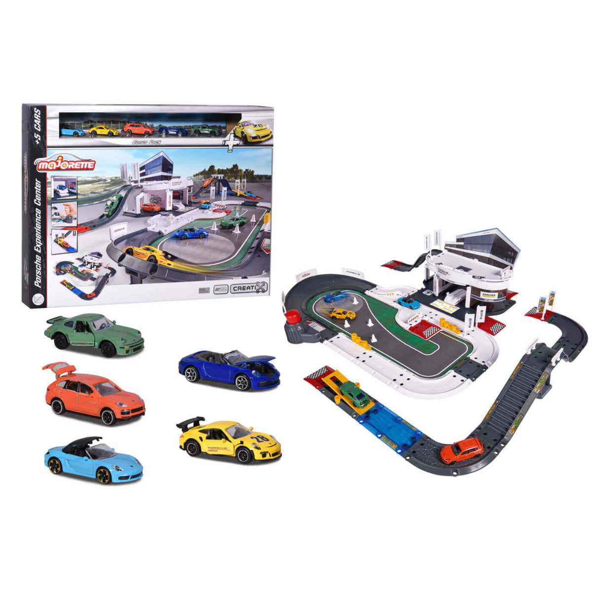 Buy Majorette Creatix Porsche Experience Center and 5 Vehicles | Yallatoys.com