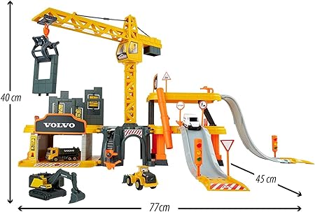 Buy Majorette Creatix Construction Site Xxl Construction Toy Set Includes 5 Volvo Construction Vehicles | Yallatoys.com