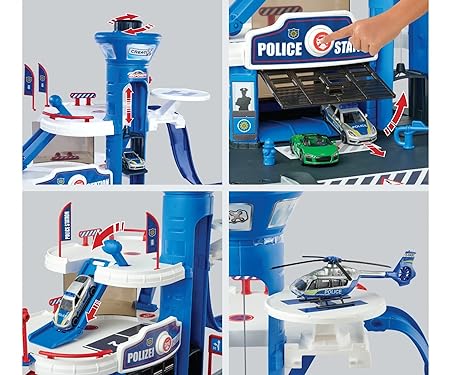 Buy Majorette Creatix Fully Equiped Police Station Playset with Porsche Panamera Police Car | Yallatoys.com