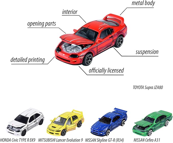 Buy Majorette Japan Series Cars 5Pcs Gift Pack | Yallatoys.com