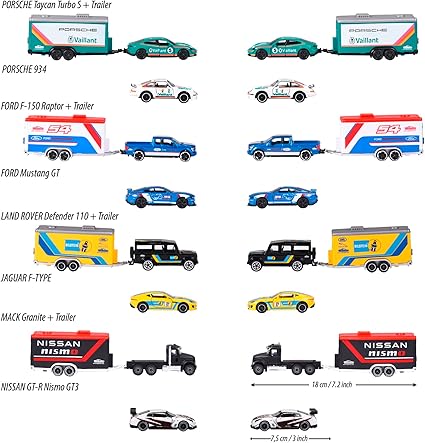 Buy Majorette Race Car Trailer Set 2 (Sold Separately Subject To Availability) | Yallatoys.com