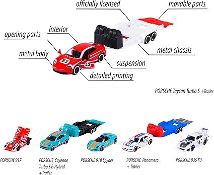 Buy Majorette Porsche Race Trailer Car (Sold Separately Subject To Availability) | Yallatoys.com