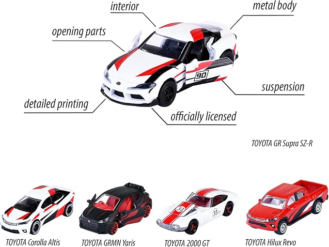 Buy Majorette Toyota Racing 5 Pieces Giftpack (Sold Separately Subject To Availability) | Yallatoys.com