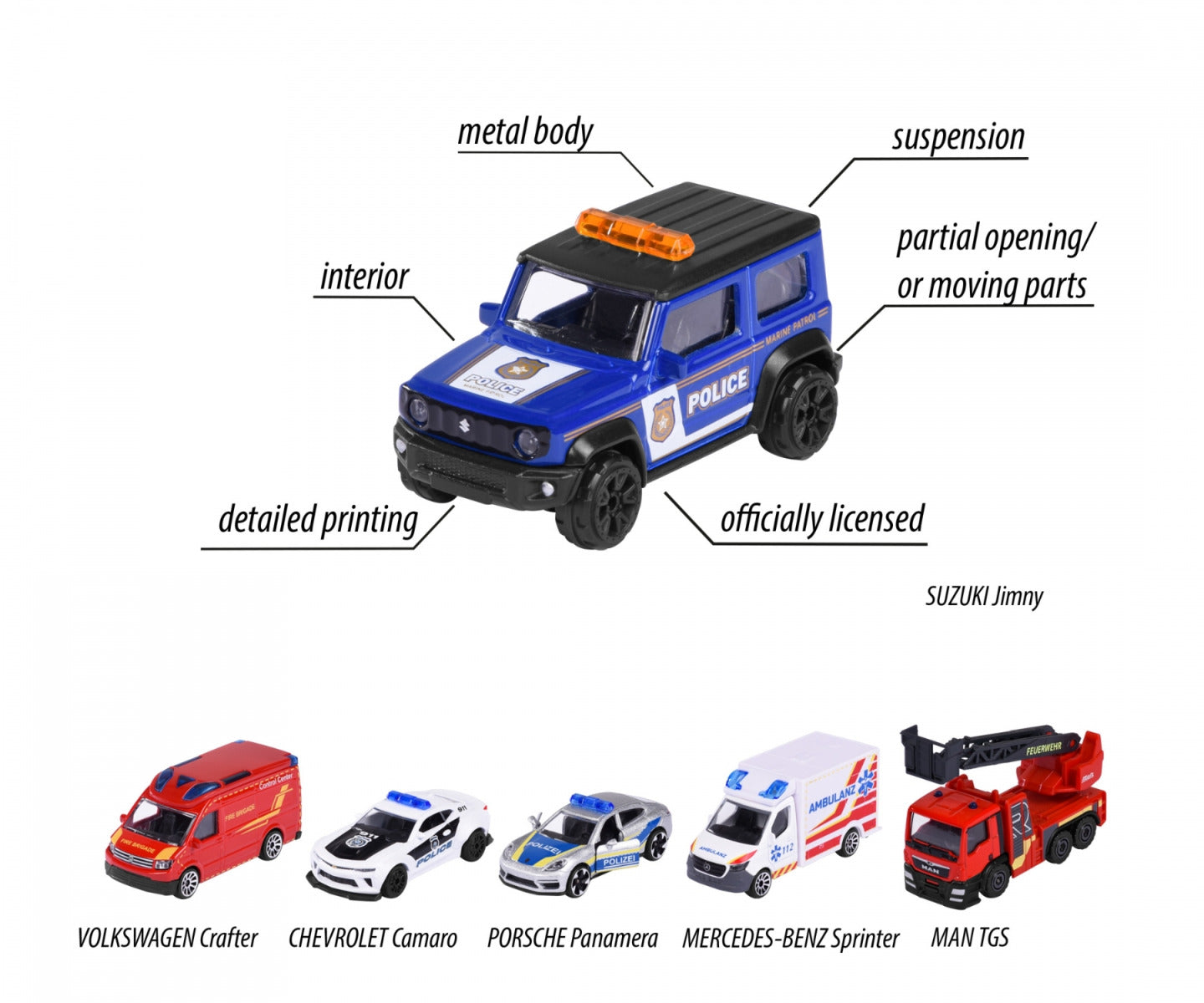 Buy Majorette S O S Vehicle 3pcs Set (Sold Separately Subject To Availability) | Yallatoys.com