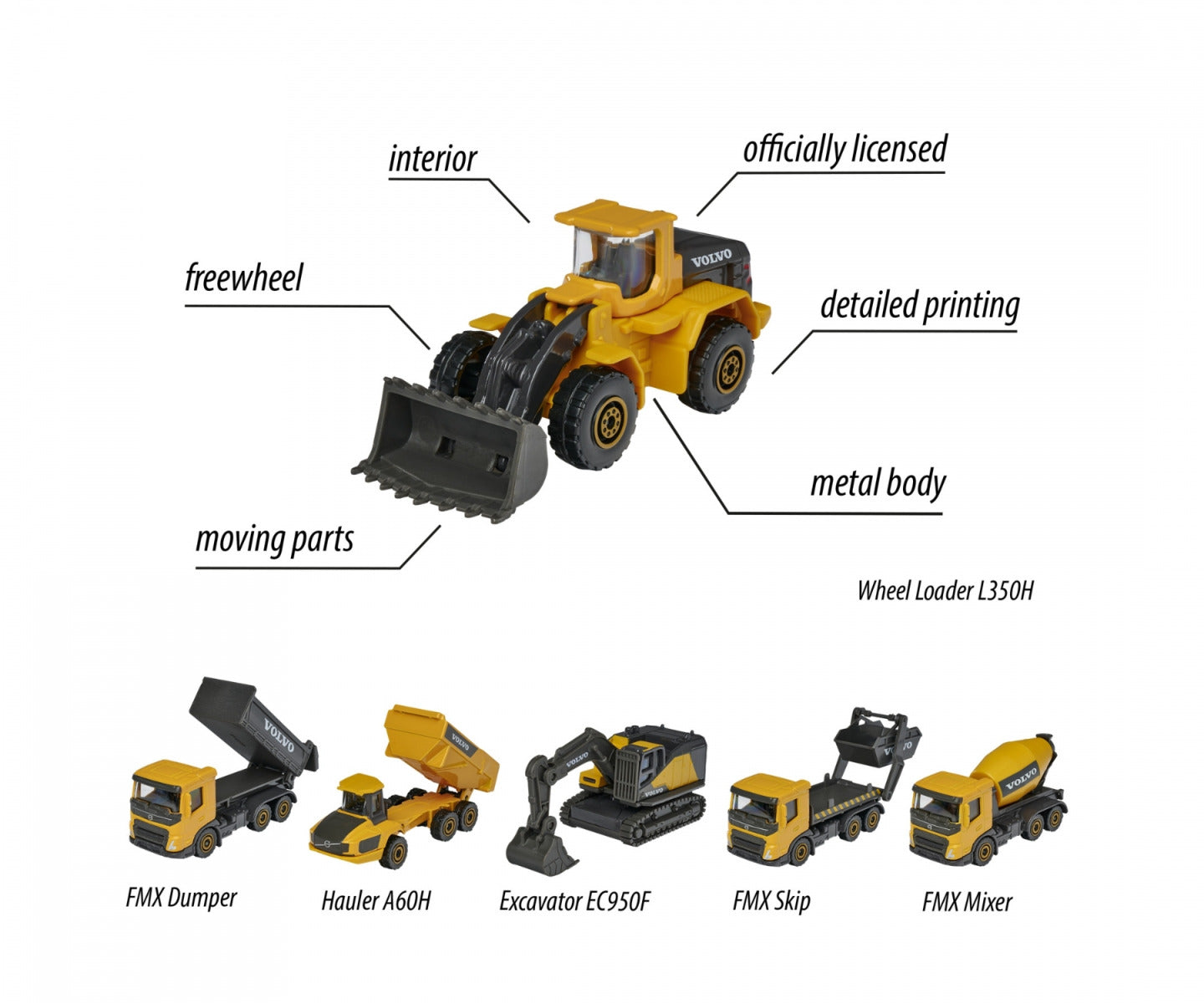 Buy Majorette Volvo Construction Vehicle Series 6 (Sold Separately Subject To Availability) | Yallatoys.com