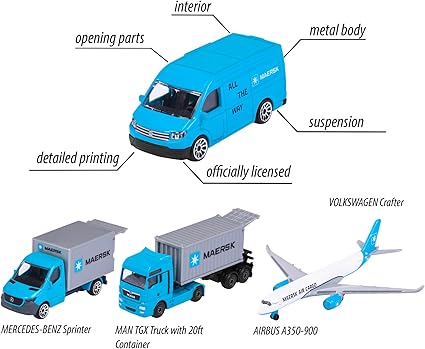 Buy Majorette Maersk Vehicle 4 Pieces Giftpack | Yallatoys.com