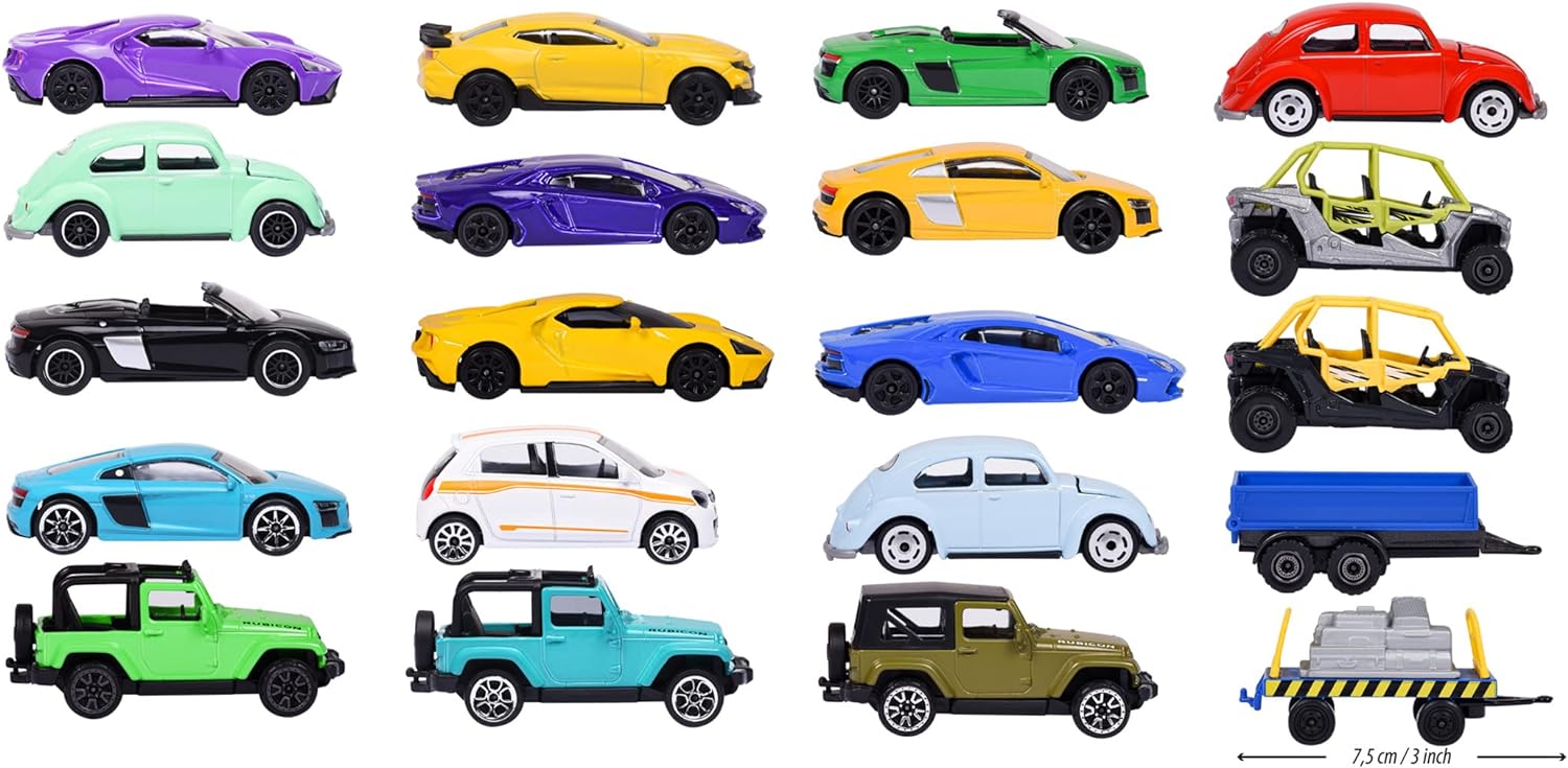 Buy Majorette 20 Piece Gift Set with Die Cast Vehicles Street Cars Vintage and Explorer (Sold Separately Subject to Availability) | Yallatoys.com