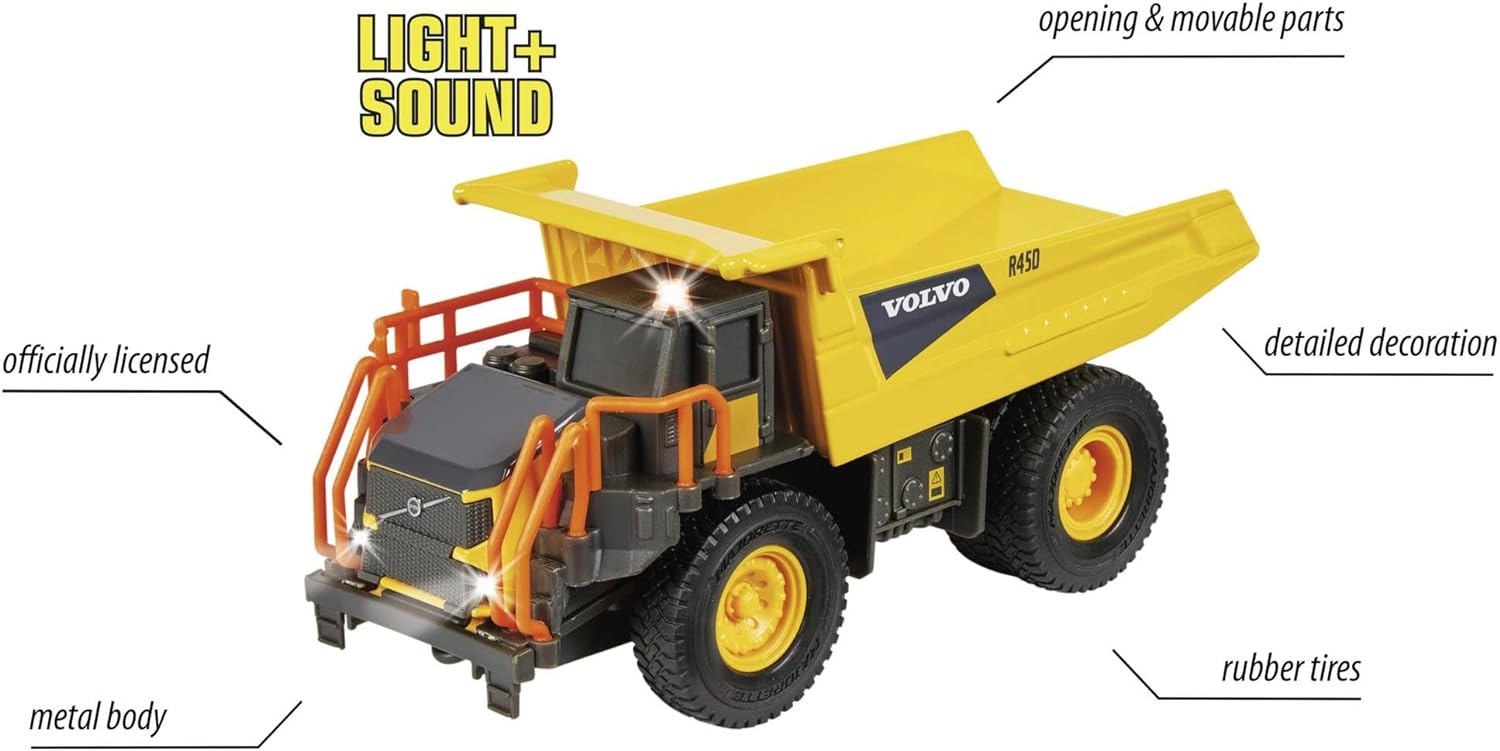 Buy Majorette Grand Series Volvo Dump Truck R45D Construction Vehicle | Yallatoys.com