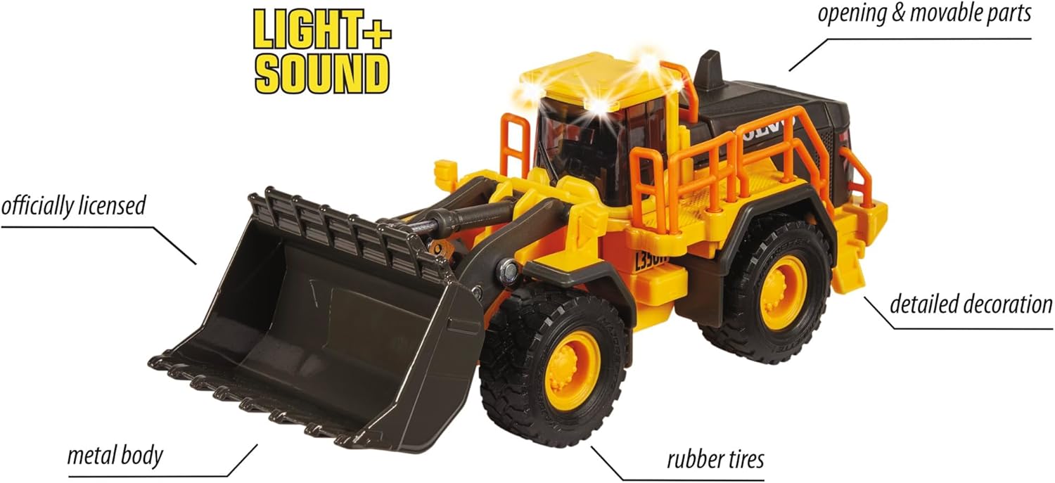 Buy Majorette Police Grand Series Construction Vehicle Volvo Wheel Loader L350H | Yallatoys.com