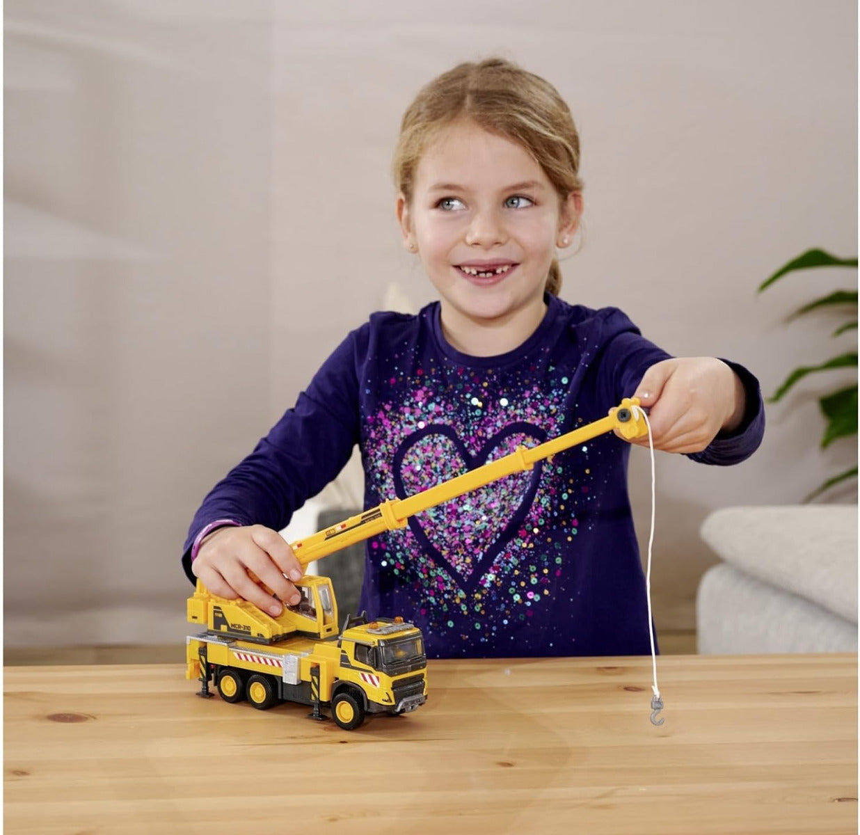 Buy Majorette Volvo Crane Truck with Sound and Light Functions | Yallatoys.com