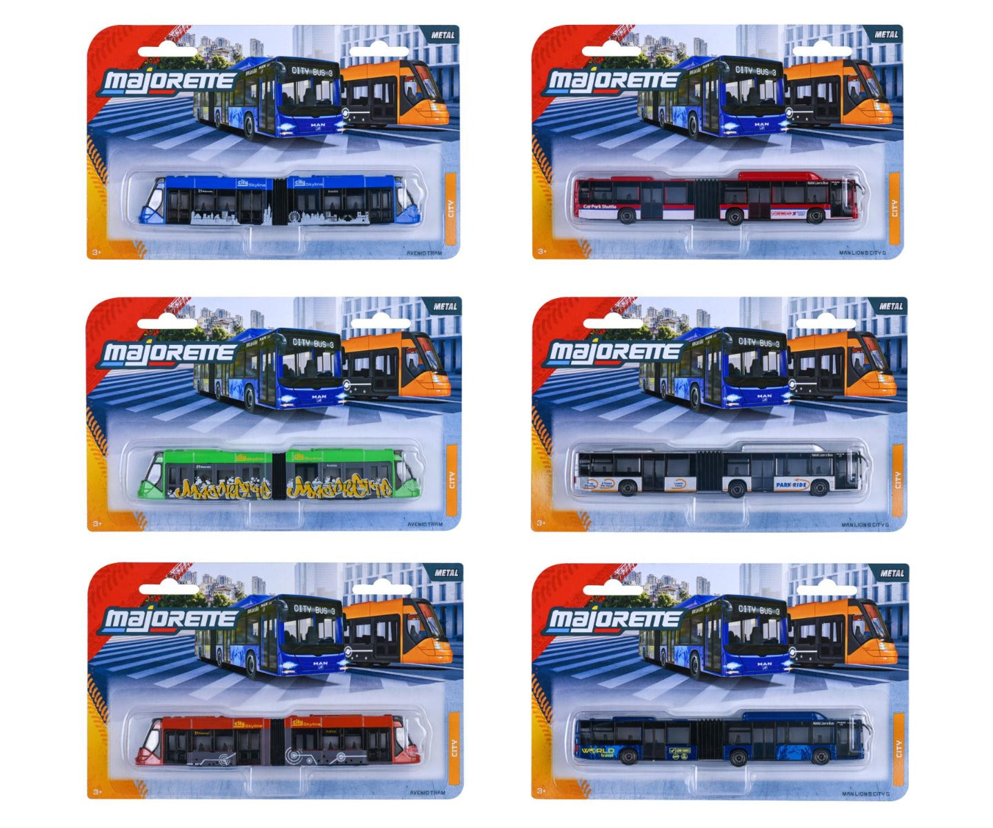 Buy Majorette City Bus MAN and Avenio Tram (Sold Separately Subjected to Availability) | Yallatoys.com