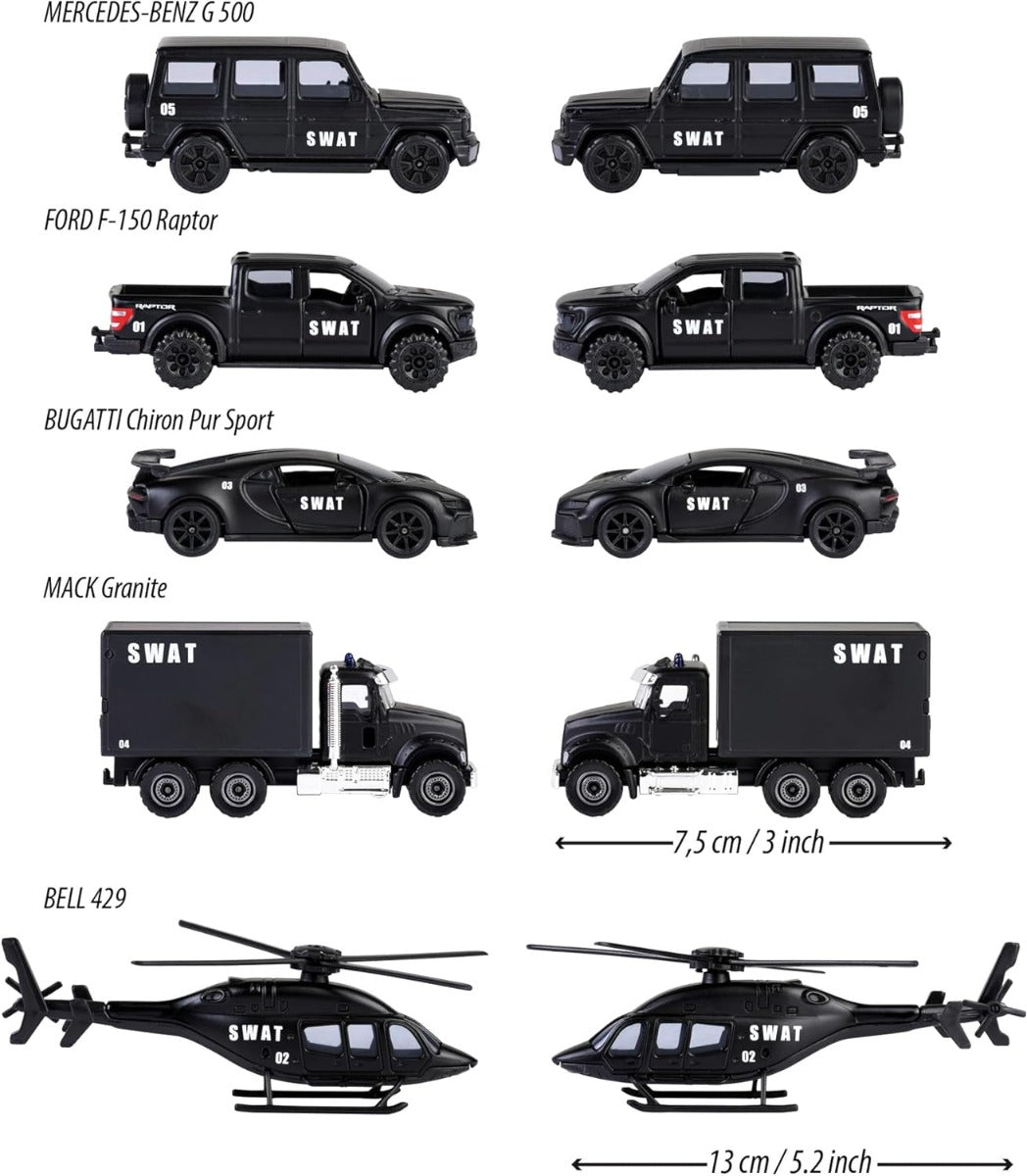 Buy Majorette Swat Die Cast Model Car 5Pcs Gift Pack | Yallatoys.com