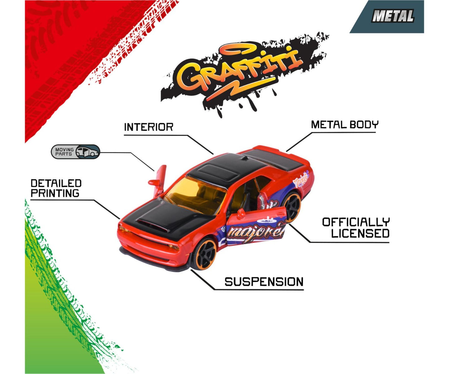 Buy Majorette Graffiti Premium Cars (Sold Separately Subjected to Availability) | Yallatoys.com