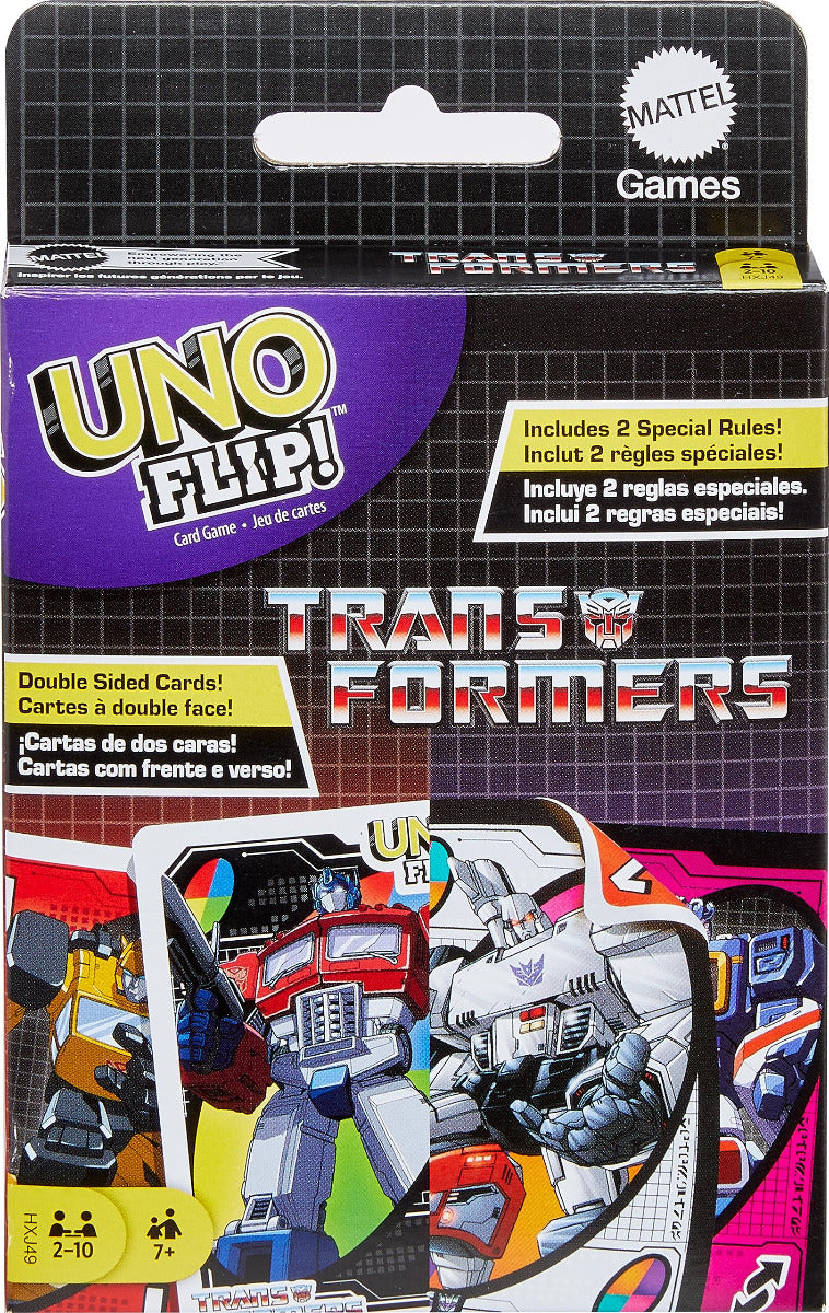 Buy Mattel UNO Flip Transformers Card Game | Yallatoys.com