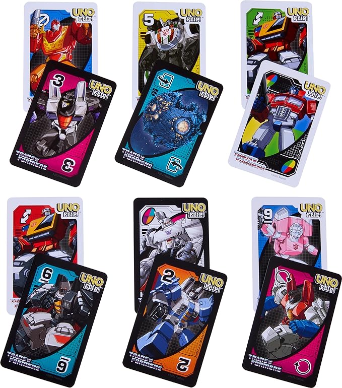 Buy Mattel UNO Flip Transformers Card Game | Yallatoys.com