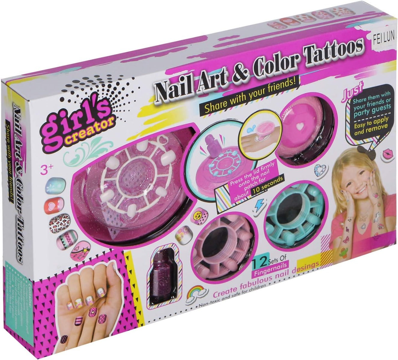 Buy Girls creator nail art studio endless nail designs | Yallatoys.com