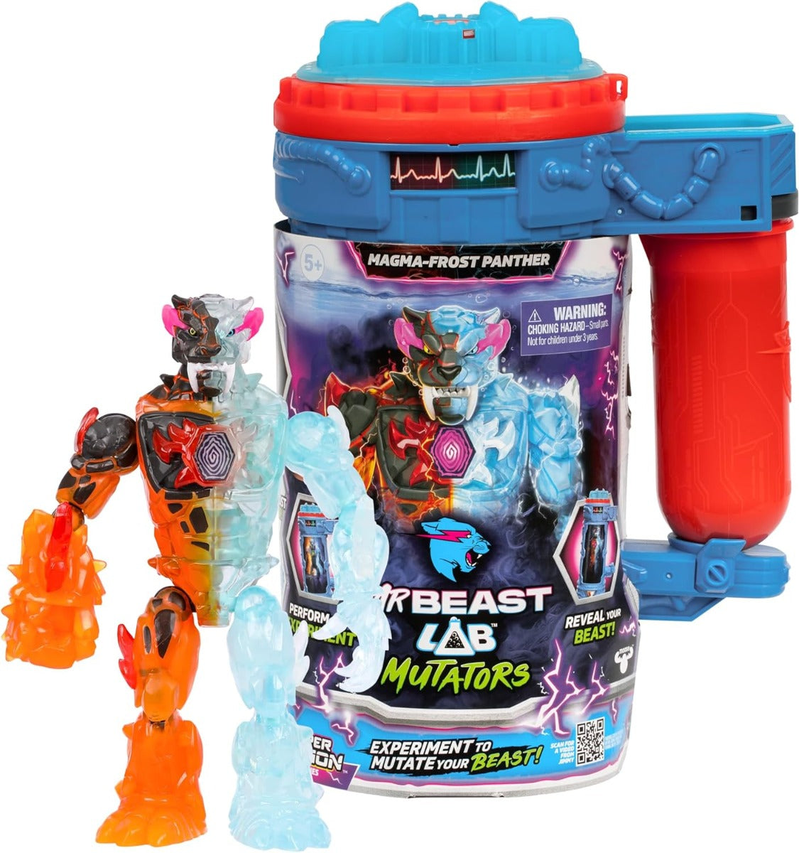 Buy MrBeast Lab Mutators S2 Mutation Chamber Magma Frost Panther Action Figure | Yallatoys.com