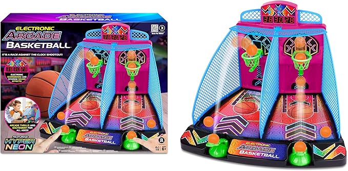 Buy Merchant Ambassador Electronic Arcade Basketball Hyper Neon Black Series | Yallatoys.com