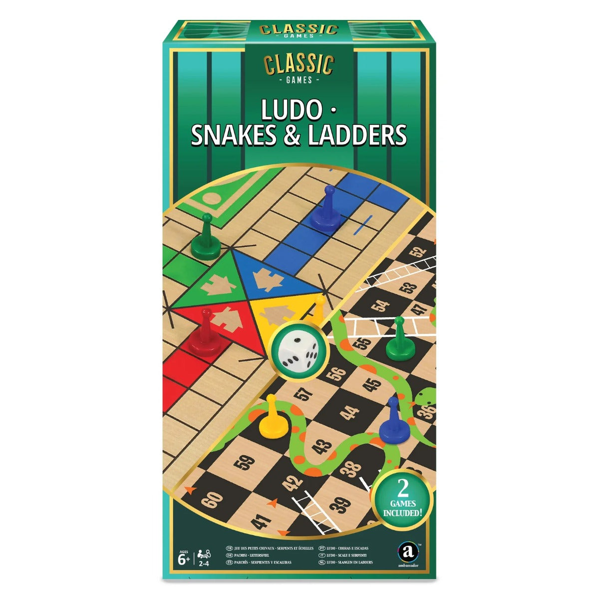 Buy Classic Game 2 in 1 Ludo Snakes & Ladders Basic | Yallatoys.com
