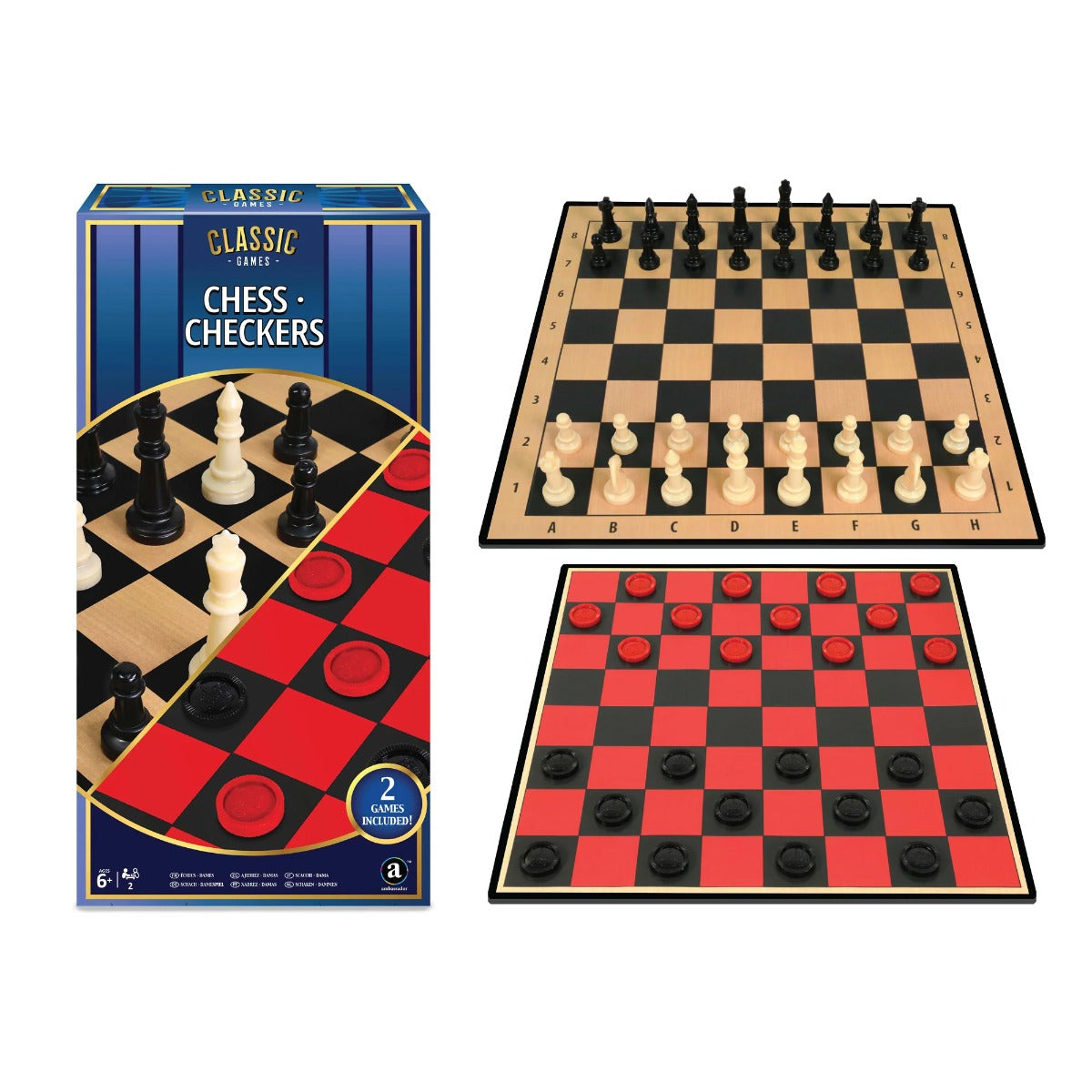 Buy Classic Game 2 in 1 Chess Checkers Basic | Yallatoys.com