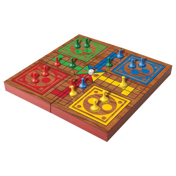 Buy Merchant Ambassador Folding Wood Ludo Set | Yallatoys.com