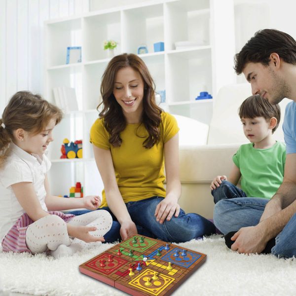 Buy Merchant Ambassador Folding Wood Ludo Set | Yallatoys.com