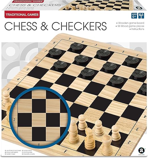 Buy Merchant Ambassador Wood Chess & Checkers | Yallatoys.com