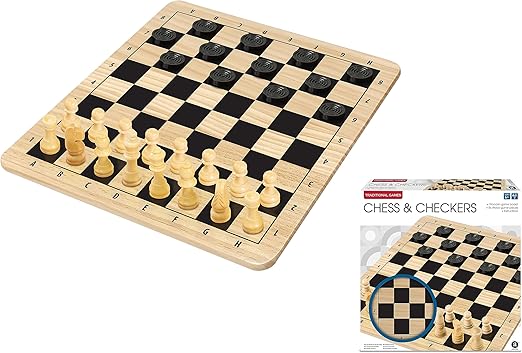 Buy Merchant Ambassador Wood Chess & Checkers | Yallatoys.com