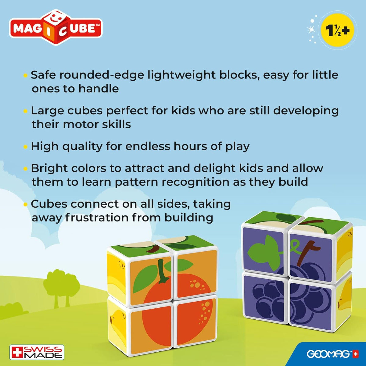 Buy Magicube Printed Fruit with Cards 7 pcs | Yallatoys.com