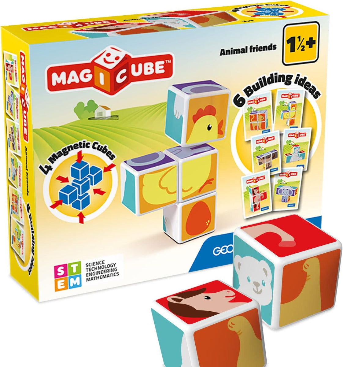 Buy Magicube Printed Animal Friend with Cards 7 pcs | Yallatoys.com