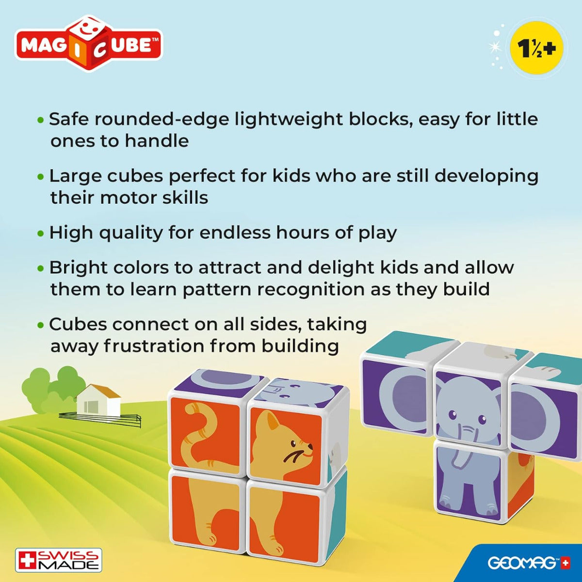 Buy Magicube Printed Animal Friend with Cards 7 pcs | Yallatoys.com