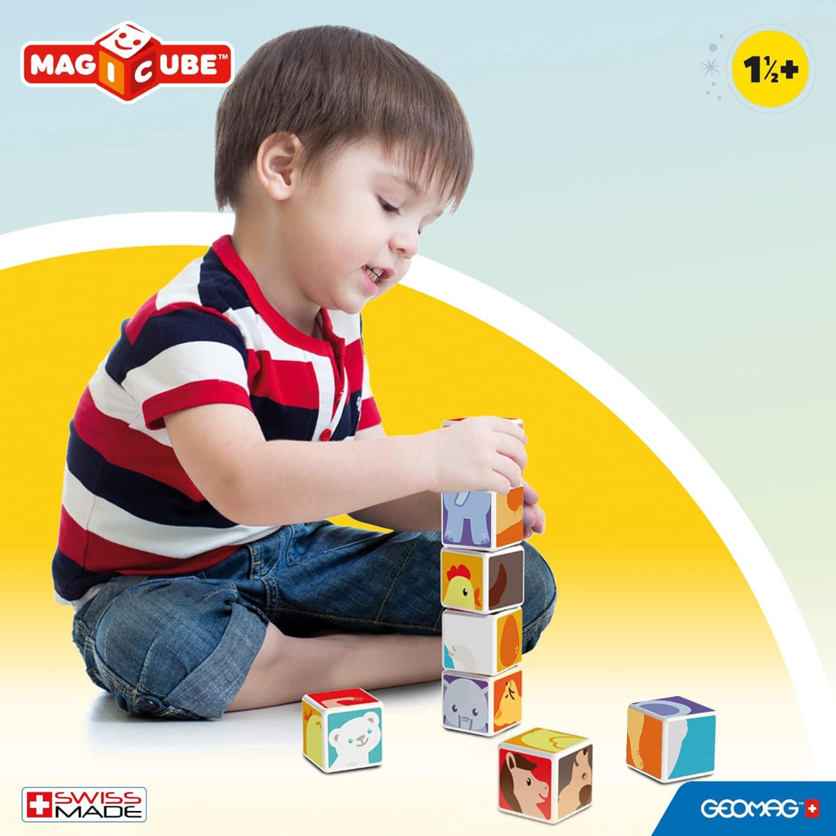 Buy Magicube Printed Animal Friend with Cards 7 pcs | Yallatoys.com