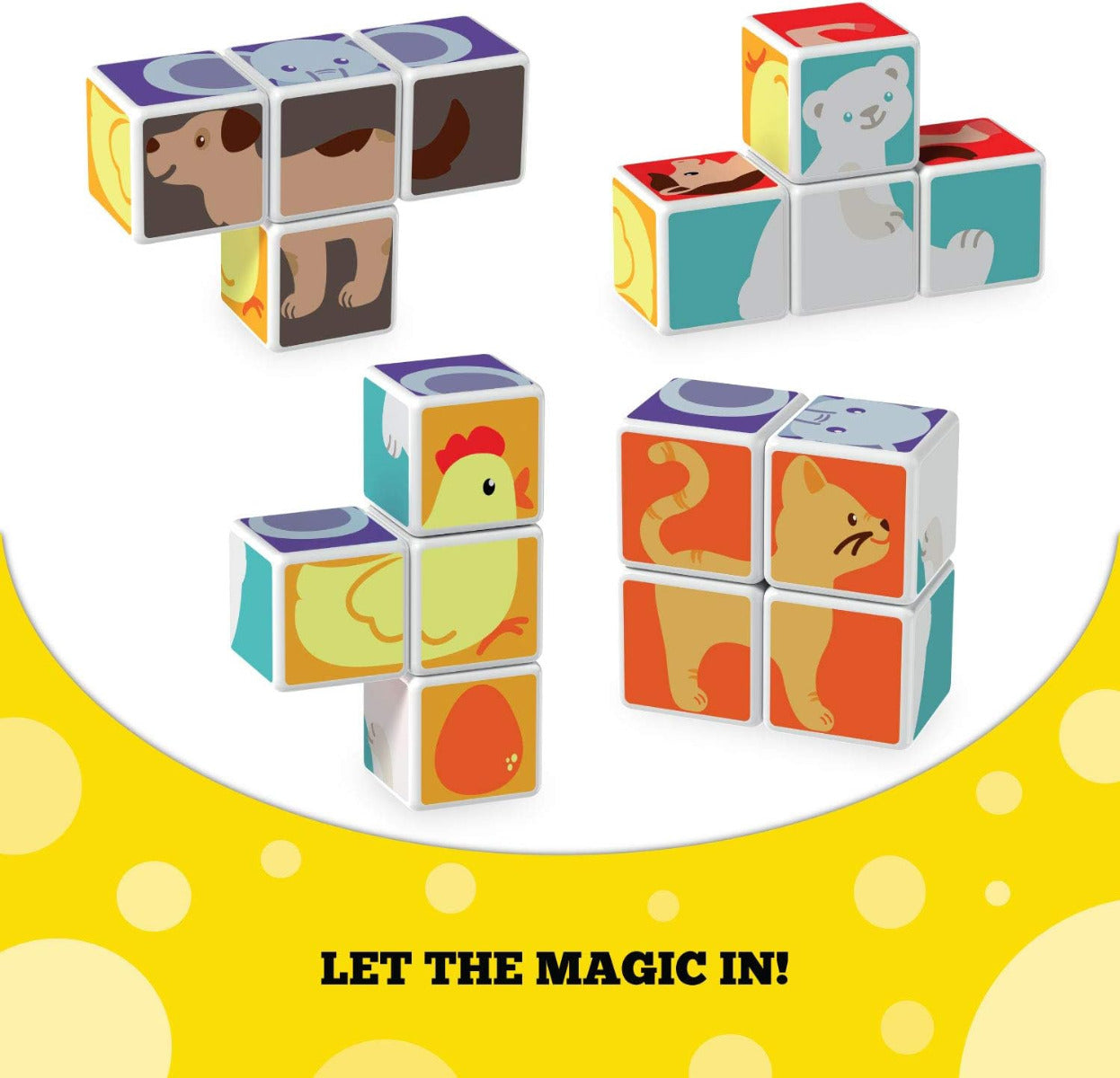 Buy Magicube Printed Animal Friend with Cards 7 pcs | Yallatoys.com