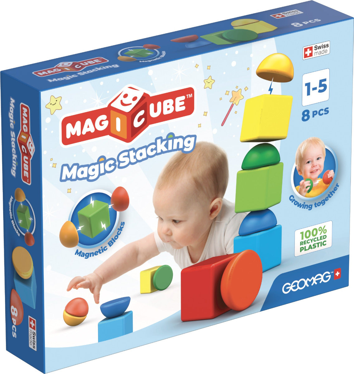 Buy Magicube Blocks Recycled Stacking 8 pcs | Yallatoys.com