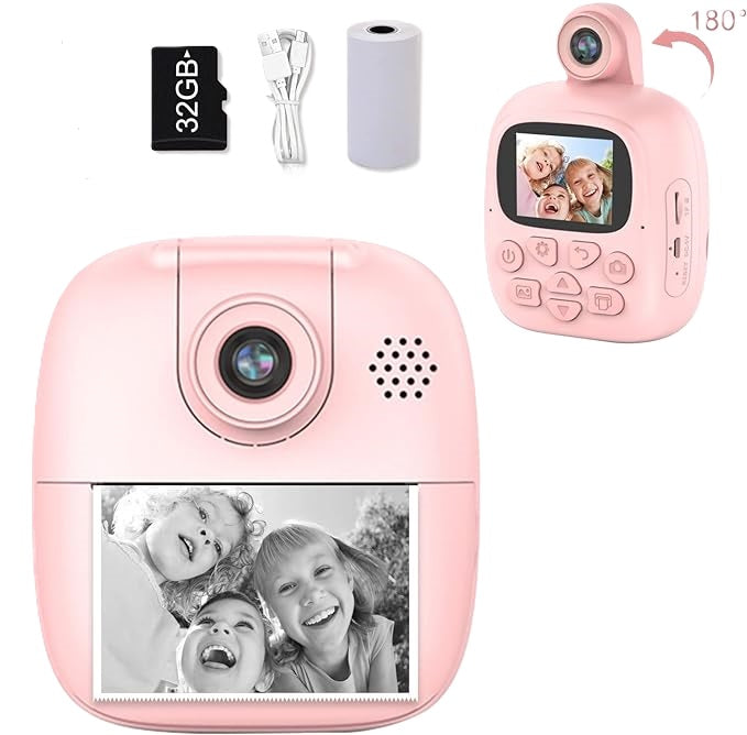 Buy MyCam Children's Digital Camera with Instant Print 24 MP Pink | Yallatoys.com